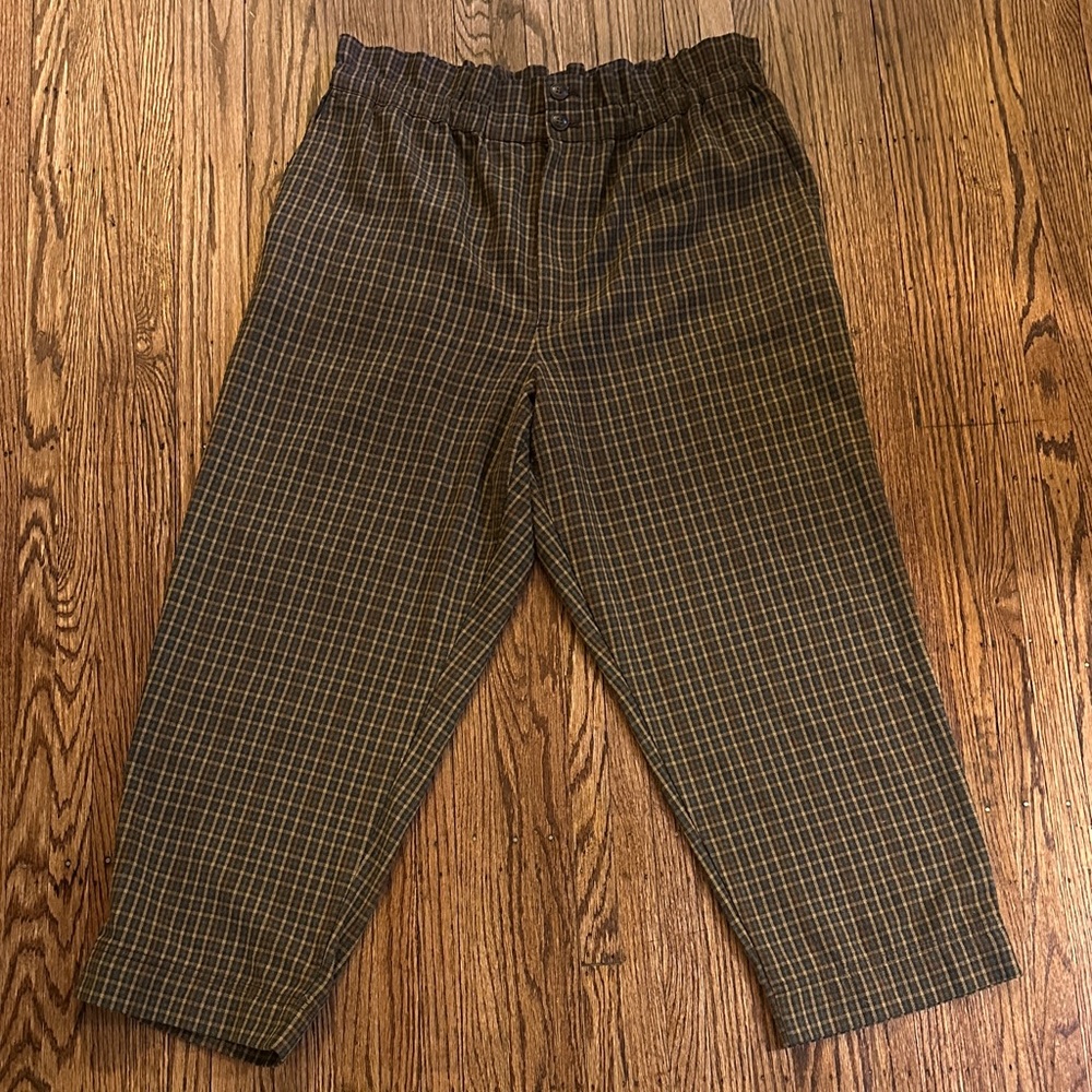 Madewell Brown Plaid Chinos